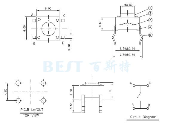 輕觸開(kāi)關(guān)TS-1109 輕觸開(kāi)關(guān)TS-1109